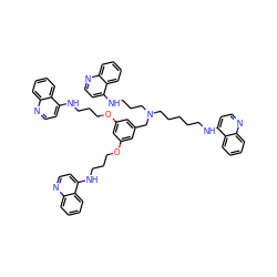 c1ccc2c(NCCCCCN(CCCNc3ccnc4ccccc34)Cc3cc(OCCCNc4ccnc5ccccc45)cc(OCCCNc4ccnc5ccccc45)c3)ccnc2c1 ZINC000150595840