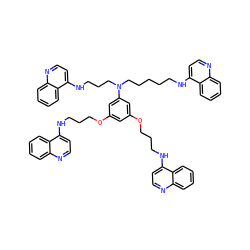 c1ccc2c(NCCCCCN(CCCNc3ccnc4ccccc34)c3cc(OCCCNc4ccnc5ccccc45)cc(OCCCNc4ccnc5ccccc45)c3)ccnc2c1 ZINC000150552500