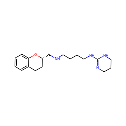 c1ccc2c(c1)CC[C@@H](CNCCCCNC1=NCCCN1)O2 ZINC000026580000