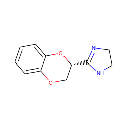 c1ccc2c(c1)OC[C@@H](C1=NCCN1)O2 ZINC000000900630