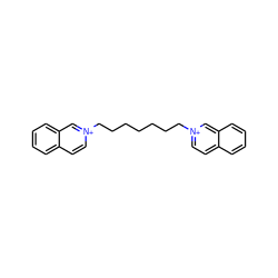 c1ccc2c[n+](CCCCCCC[n+]3ccc4ccccc4c3)ccc2c1 ZINC000066079888