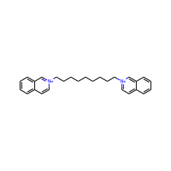c1ccc2c[n+](CCCCCCCCC[n+]3ccc4ccccc4c3)ccc2c1 ZINC000013859958
