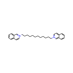 c1ccc2c[n+](CCCCCCCCCCCC[n+]3ccc4ccccc4c3)ccc2c1 ZINC000013859960