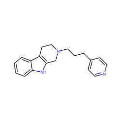 c1ccc2c3c([nH]c2c1)CN(CCCc1ccncc1)CC3 ZINC000036093028