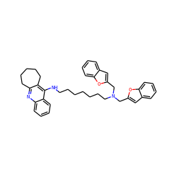 c1ccc2oc(CN(CCCCCCCNc3c4c(nc5ccccc35)CCCCC4)Cc3cc4ccccc4o3)cc2c1 ZINC000653775535