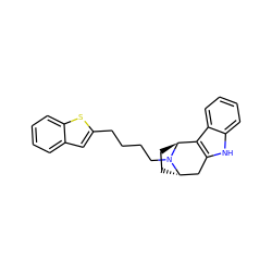 c1ccc2sc(CCCCN3[C@H]4CC[C@H]3c3c([nH]c5ccccc35)C4)cc2c1 ZINC000253695396