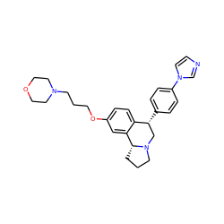 c1cn(-c2ccc([C@@H]3CN4CCC[C@@H]4c4cc(OCCCN5CCOCC5)ccc43)cc2)cn1 ZINC000028903361