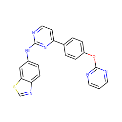 c1cnc(Oc2ccc(-c3ccnc(Nc4ccc5ncsc5c4)n3)cc2)nc1 ZINC000029044426