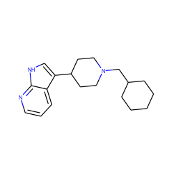 c1cnc2[nH]cc(C3CCN(CC4CCCCC4)CC3)c2c1 ZINC000036311395