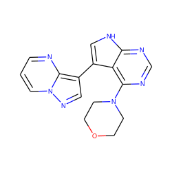 c1cnc2c(-c3c[nH]c4ncnc(N5CCOCC5)c34)cnn2c1 ZINC000224868144