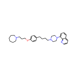 c1cnc2c(N3CCN(CCCCc4ccc(OCCCN5CCCCCC5)cc4)CC3)cccc2c1 ZINC001772577251