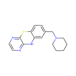 c1cnc2c(n1)Nc1cc(CN3CCCCC3)ccc1S2 ZINC000140719732