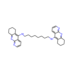 c1cnc2nc3c(c(NCCCCCCCCNc4c5c(nc6ncccc46)CCCC5)c2c1)CCCC3 ZINC000013473794