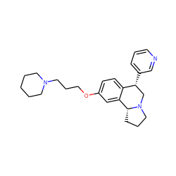 c1cncc([C@@H]2CN3CCC[C@@H]3c3cc(OCCCN4CCCCC4)ccc32)c1 ZINC000028903442