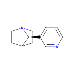 c1cncc([C@H]2C3CCN2CC3)c1 ZINC000013491028