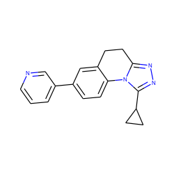 c1cncc(-c2ccc3c(c2)CCc2nnc(C4CC4)n2-3)c1 ZINC000143900607