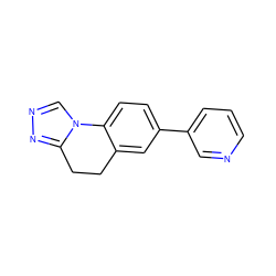 c1cncc(-c2ccc3c(c2)CCc2nncn2-3)c1 ZINC000143909464