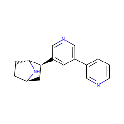 c1cncc(-c2cncc([C@H]3C[C@H]4CC[C@H]3N4)c2)c1 ZINC000473135011