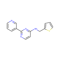 c1cncc(-c2nccc(NCc3cccs3)n2)c1 ZINC000004266263