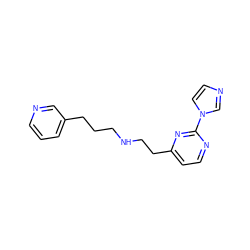 c1cncc(CCCNCCc2ccnc(-n3ccnc3)n2)c1 ZINC000263621229