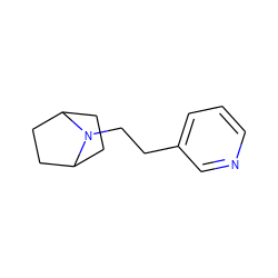 c1cncc(CCN2C3CCC2CC3)c1 ZINC000013474754