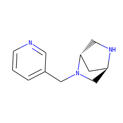 c1cncc(CN2C[C@H]3C[C@H]2CN3)c1 ZINC000100215380