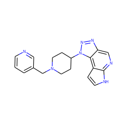 c1cncc(CN2CCC(n3nnc4cnc5[nH]ccc5c43)CC2)c1 ZINC000096271461