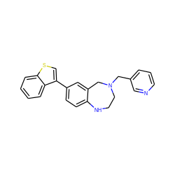 c1cncc(CN2CCNc3ccc(-c4csc5ccccc45)cc3C2)c1 ZINC000473131885