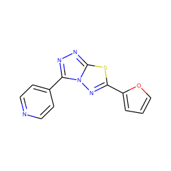 c1coc(-c2nn3c(-c4ccncc4)nnc3s2)c1 ZINC000000532827