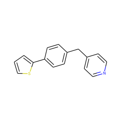 c1csc(-c2ccc(Cc3ccncc3)cc2)c1 ZINC000058575193