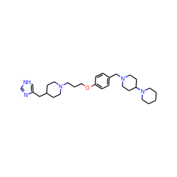 c1nc(CC2CCN(CCCOc3ccc(CN4CCC(N5CCCCC5)CC4)cc3)CC2)c[nH]1 ZINC000028570808