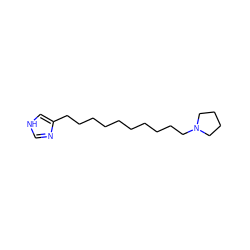 c1nc(CCCCCCCCCCN2CCCC2)c[nH]1 ZINC000013531708