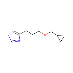 c1nc(CCCOCC2CC2)c[nH]1 ZINC000013560972