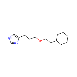 c1nc(CCCOCCC2CCCCC2)c[nH]1 ZINC000013560973