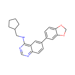 c1nc(NCC2CCCC2)c2cc(-c3ccc4c(c3)OCO4)ccc2n1 ZINC000064466112