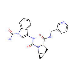[NH]C(=O)n1cc(NC(=O)N2[C@H](C(=O)NCc3cccnc3)C[C@H]3C[C@H]32)c2ccccc21 ZINC000473171427