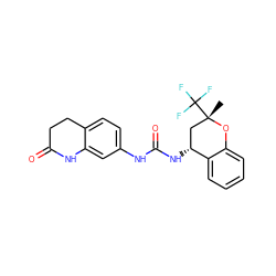 C[C@]1(C(F)(F)F)C[C@@H](NC(=O)Nc2ccc3c(c2)NC(=O)CC3)c2ccccc2O1 ZINC000143604261