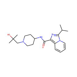 CC(C)c1nc(C(=O)NC2CCN(CC(C)(C)O)CC2)c2ccccn12 ZINC000653785982