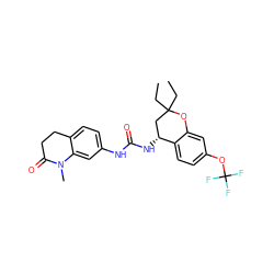 CCC1(CC)C[C@@H](NC(=O)Nc2ccc3c(c2)N(C)C(=O)CC3)c2ccc(OC(F)(F)F)cc2O1 ZINC000143341638