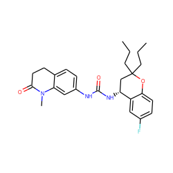 CCCC1(CCC)C[C@@H](NC(=O)Nc2ccc3c(c2)N(C)C(=O)CC3)c2cc(F)ccc2O1 ZINC000143496007