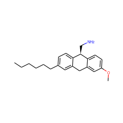CCCCCCc1ccc2c(c1)Cc1cc(OC)ccc1[C@@H]2CN ZINC000040937716