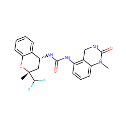 CN1C(=O)NCc2c(NC(=O)N[C@@H]3C[C@](C)(C(F)F)Oc4ccccc43)cccc21 ZINC000144342812