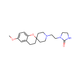 COc1ccc2c(c1)CCC1(CCN(CCN3CCNC3=O)CC1)O2 ZINC000013472080