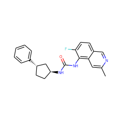 Cc1cc2c(NC(=O)N[C@H]3CC[C@H](c4ccccc4)C3)c(F)ccc2cn1 ZINC000169704862