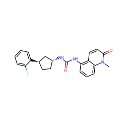 Cn1c(=O)ccc2c(NC(=O)N[C@@H]3CC[C@@H](c4ccccc4F)C3)cccc21 ZINC000169704942