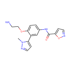 Cn1nccc1-c1cc(NC(=O)c2ccno2)ccc1OCCN ZINC000117926020