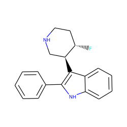 F[C@H]1CCNC[C@@H]1c1c(-c2ccccc2)[nH]c2ccccc12 ZINC000013862736