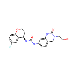 O=C(Nc1ccc2c(c1)NC(=O)N(CCO)C2)N[C@@H]1CCOc2ccc(F)cc21 ZINC000144412763