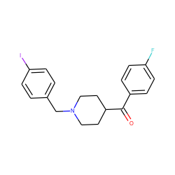 O=C(c1ccc(F)cc1)C1CCN(Cc2ccc(I)cc2)CC1 ZINC000013473845