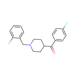 O=C(c1ccc(F)cc1)C1CCN(Cc2ccccc2I)CC1 ZINC000013473843